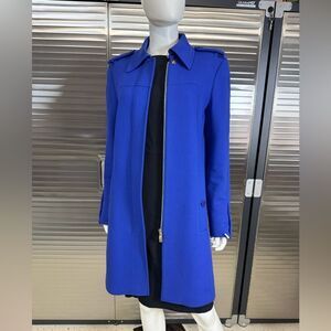 Versace Royal Blue Winter Wool Coat 44